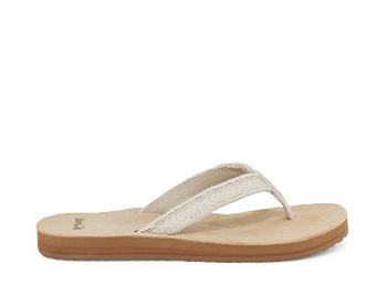 Sanuk Fraidy Tribal Hemp Flip Flop Dam Beige | Sverige 488LIS